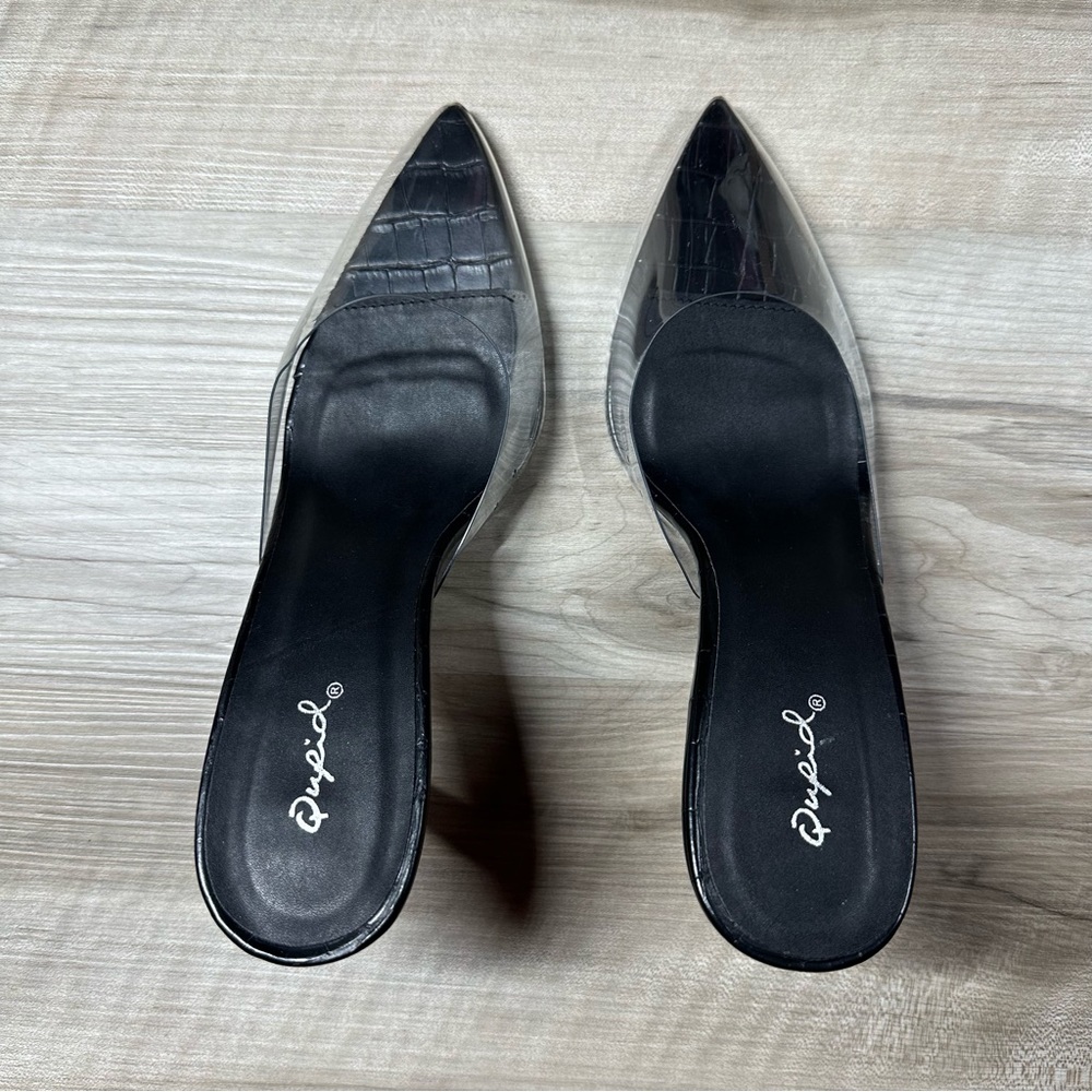 Clear Transparent High Heel Mule